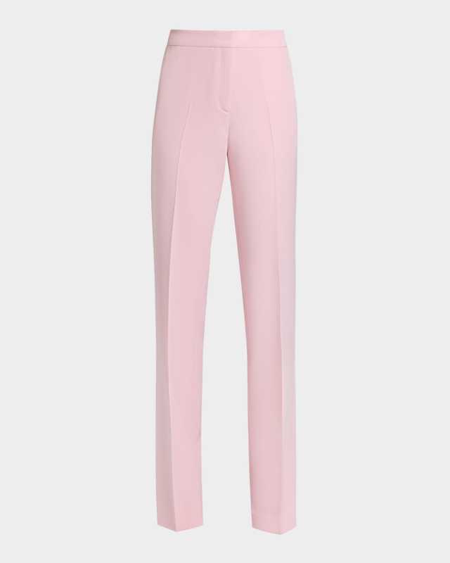 Amara Straight-Leg Crepe Trousers
